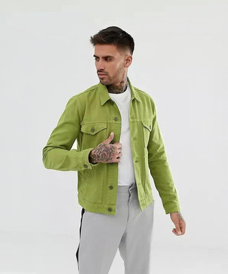 KLIZEN 3/4th Sleeve Solid Men Denim Jacket