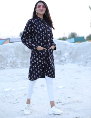 Craftwellstudio Full Sleeve Self Design Women Jacket