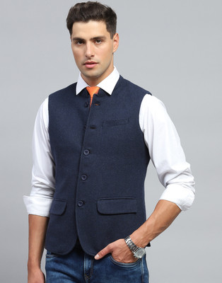 MONTE CARLO Sleeveless Solid Men Jacket