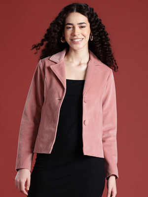 Leather Retail Full Sleeve Solid Women Jacket