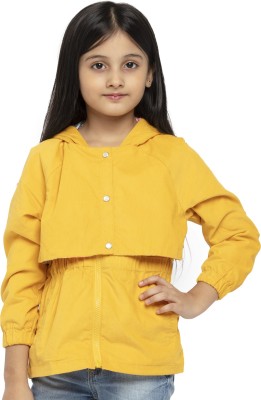 Under Fourteen Only Full Sleeve Self Design Girls Jacket