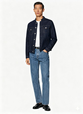 Bhikshu Hosiery Full Sleeve Solid Men Denim Jacket