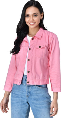 FIERY FALCON 3/4th Sleeve Solid Women Denim Jacket