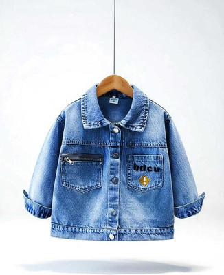 Rainbowfashion Full Sleeve Printed Boys & Girls Denim Jacket