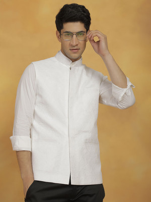 VASTRAMAY Sleeveless, Full Sleeve Solid Men Jacket