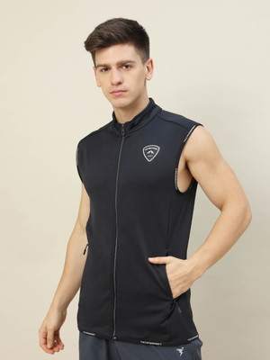TECHNOSPORT Sleeveless Solid Men Jacket