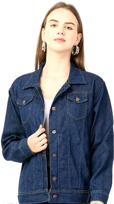 Tripursundari Fashion Full Sleeve Solid Women Denim Jacket