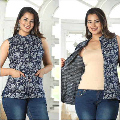 Craftwellstudio Half Sleeve Solid Women Jacket