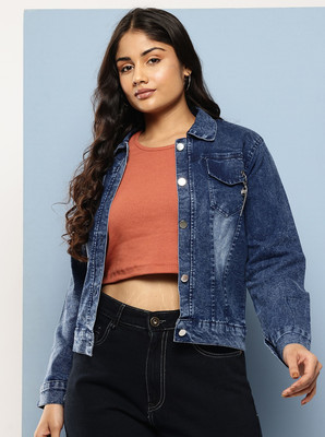 HERE&NOW Full Sleeve Solid Women Denim Jacket