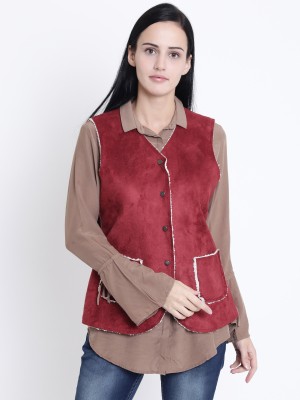 CRIMSOUNE CLUB Sleeveless Solid Women Jacket