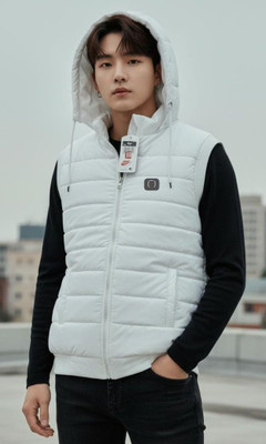 AZMIFASION Half Sleeve Solid Men Jacket