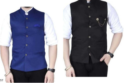 maksud enterprise Sleeveless Solid Men Jacket