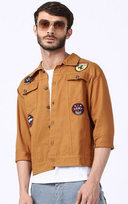 VOGATI Full Sleeve Self Design Men Denim Jacket