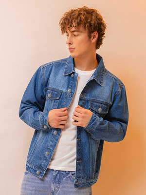 KOTTY Full Sleeve Solid Men Denim Jacket
