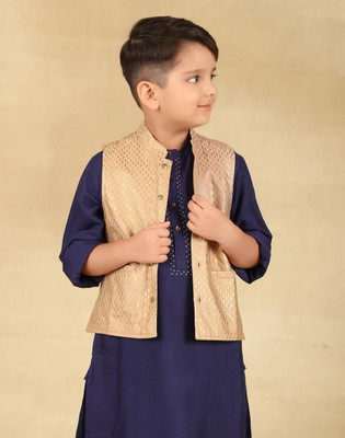 Fabindia Sleeveless Printed Boys Jacket