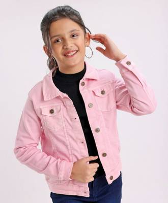 Pink girls outlet denim jacket