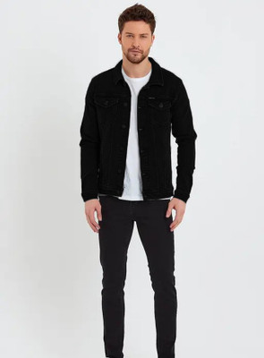 NEW-18 Full Sleeve Solid Men Denim Jacket