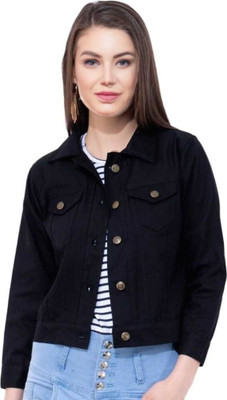 rj collection Full Sleeve Self Design Women Denim Jacket