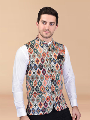 Divastri Sleeveless Printed Men Jacket