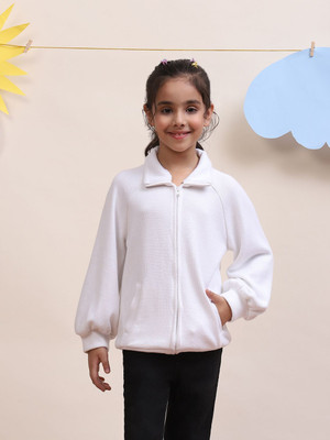 Spunkies Full Sleeve Solid Girls Jacket