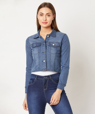 Miss Chase Full Sleeve Solid Men & Women Denim Jacket