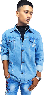 ATHRZ Full Sleeve Solid Men Denim Jacket