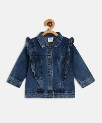 MINI KLUB Full Sleeve Solid Baby Girls Jacket