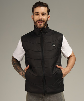 QUIN FLETCHER Sleeveless Self Design Men Jacket