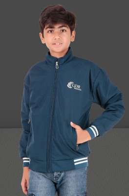 TURBINET Full Sleeve Solid Boys Jacket