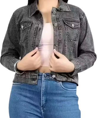 GLAMHOOD Full Sleeve Washed Women Denim Jacket