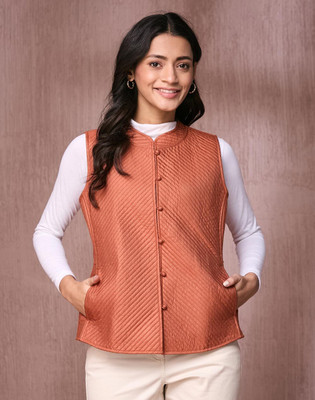 Fabindia Sleeveless Solid Women Jacket