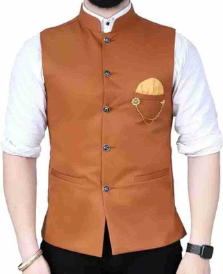 maksud enterprise Sleeveless Solid Men Jacket