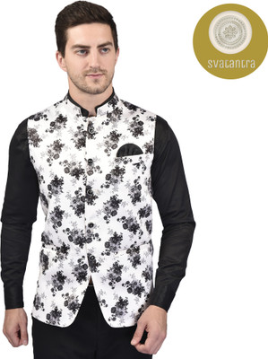 Svatantra Sleeveless Printed Men Jacket