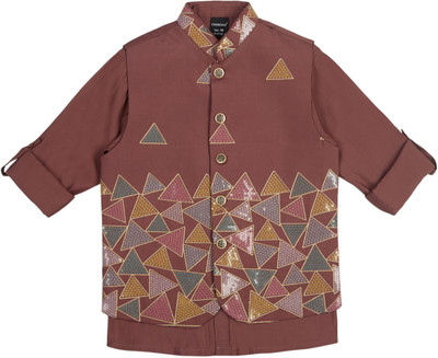 Charchit Sleeveless Printed Boys Jacket