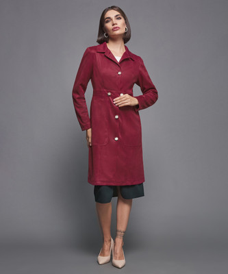 Miss Chase Polyester Solid Coat