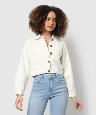simran collections Full Sleeve Solid Women Denim Jacket