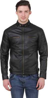 Leather Retail Full Sleeve Solid Men Jacket