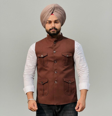 Dragon witch Sleeveless Solid Men Jacket