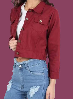 GLAMHOOD Full Sleeve Self Design Women Denim Jacket
