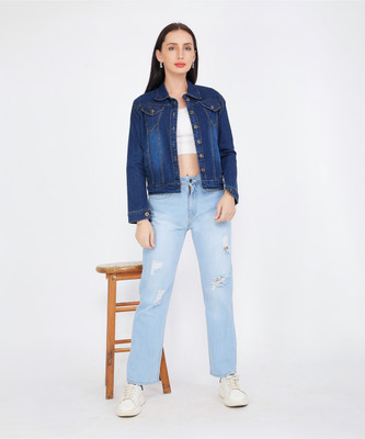 CEFALU Full Sleeve Washed Women Denim Jacket