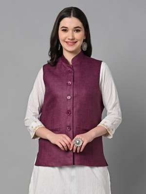 Vastraa Fusion 3/4th Sleeve Solid Women Jacket