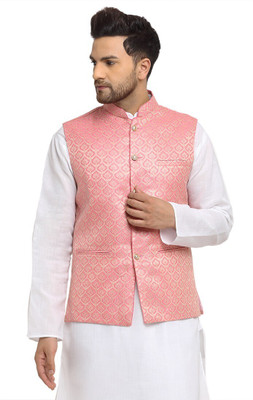 JS COLLECTION Sleeveless Printed Men Jacket