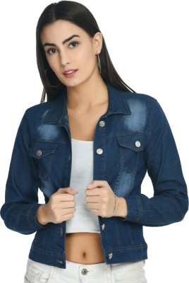 GS FASHION Full Sleeve Washed Women Denim Jacket