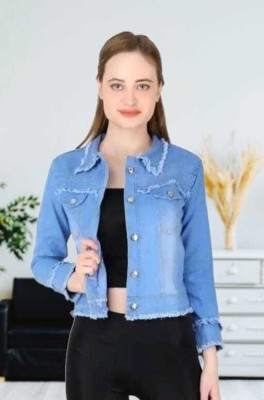 ALBAYDAR FASHION Full Sleeve Washed Women Denim Jacket