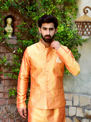 HOUSE OF DEYANN Full Sleeve Embroidered Men Jacket