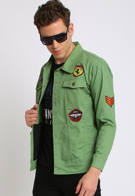 VOXATI Full Sleeve Solid Men Denim Jacket
