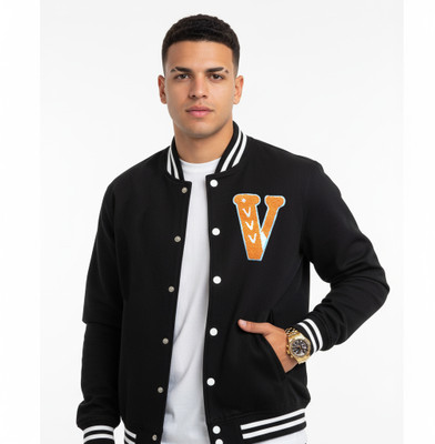 Crossbone Full Sleeve Solid Men Jacket