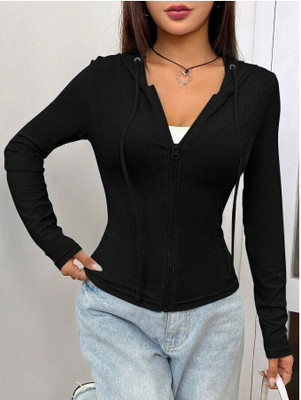 Elyraa Full Sleeve Solid Women Jacket