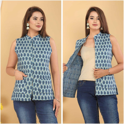 Craftwellstudio Half Sleeve Solid Women Jacket