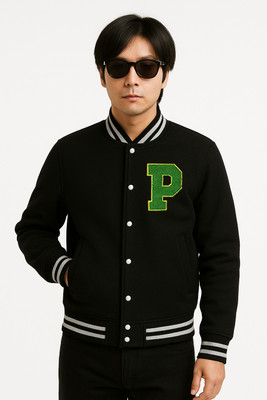 Damler AT Full Sleeve Striped, Applique Men Jacket